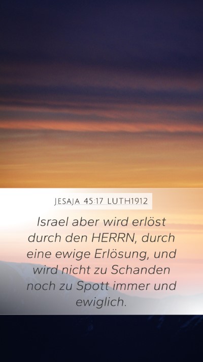 Jesaja 45:17 LUTH1912 Bible Verse Image