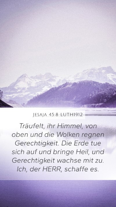 Jesaja 45:8 LUTH1912 Bible Verse Image