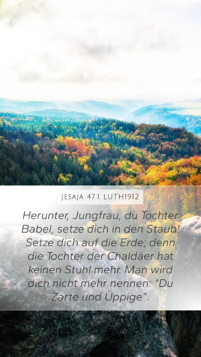 Jesaja 47:1 LUTH1912 Bible Verse Image