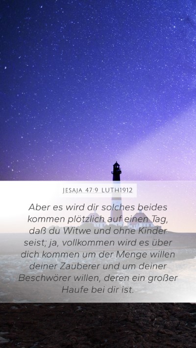 Jesaja 47:9 LUTH1912 Bible Verse Image