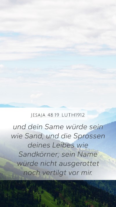 Jesaja 48:19 LUTH1912 Bible Verse Image