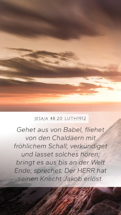 Jesaja 48:20 LUTH1912 Bible Verse Image