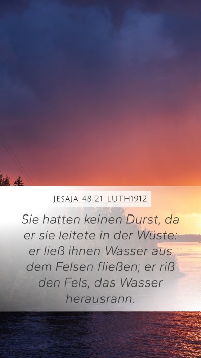 Jesaja 48:21 LUTH1912 Bible Verse Image