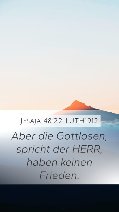Jesaja 48:22 LUTH1912 Bible Verse Image