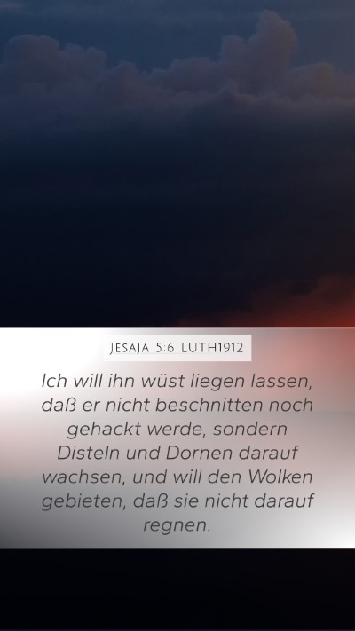 Jesaja 5:6 LUTH1912 Bible Verse Image