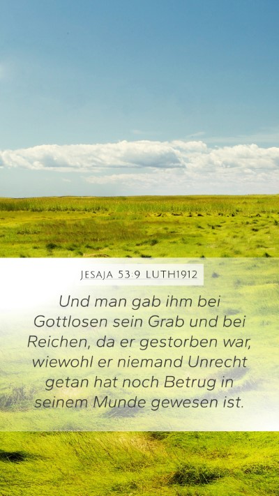 Jesaja 53:9 LUTH1912 Bible Verse Image