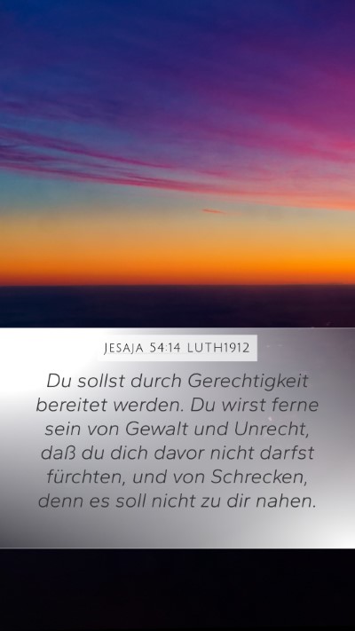 Jesaja 54:14 LUTH1912 Bible Verse Image