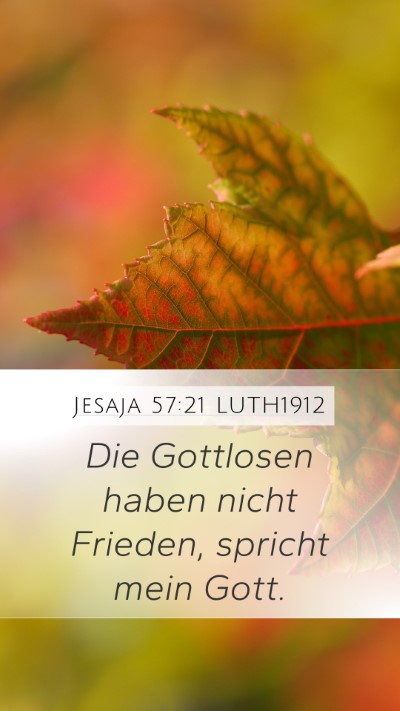 Jesaja 57:21 LUTH1912 Bible Verse Image