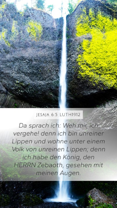 Jesaja 6:5 LUTH1912 Bible Verse Image
