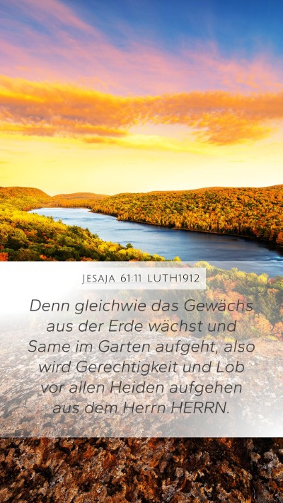 Jesaja 61:11 LUTH1912 Bible Verse Image