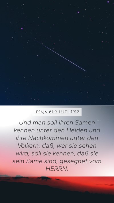 Jesaja 61:9 LUTH1912 Bible Verse Image