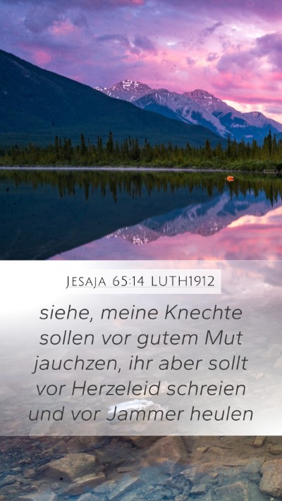 Jesaja 65:14 LUTH1912 Bible Verse Image