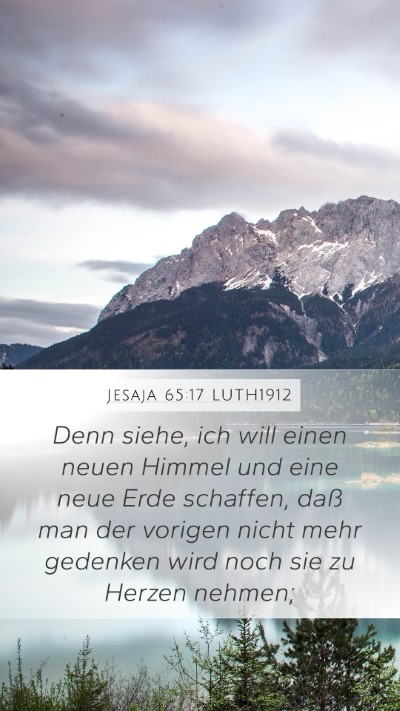 Jesaja 65:17 LUTH1912 Bible Verse Image