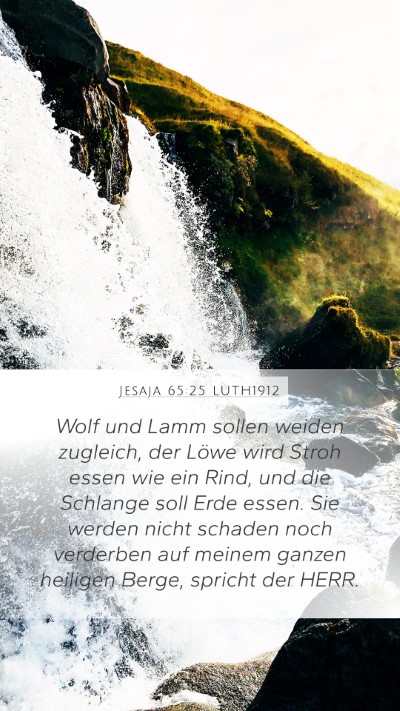 Jesaja 65:25 LUTH1912 Bible Verse Image