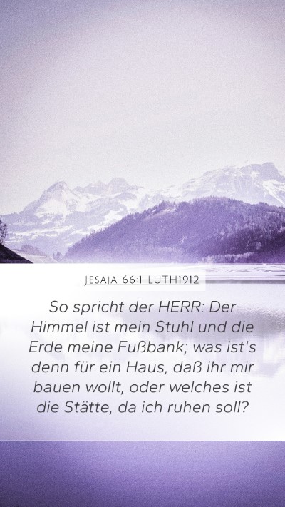 Jesaja 66:1 LUTH1912 Bible Verse Image