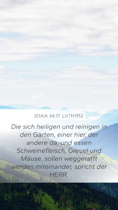 Jesaja 66:17 LUTH1912 Bible Verse Image