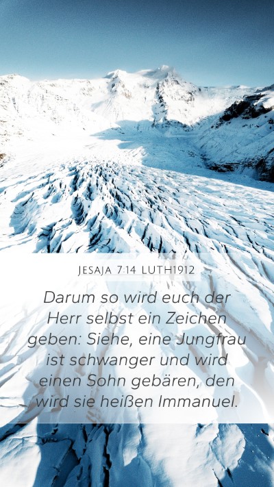 Jesaja 7:14 LUTH1912 Bible Verse Image