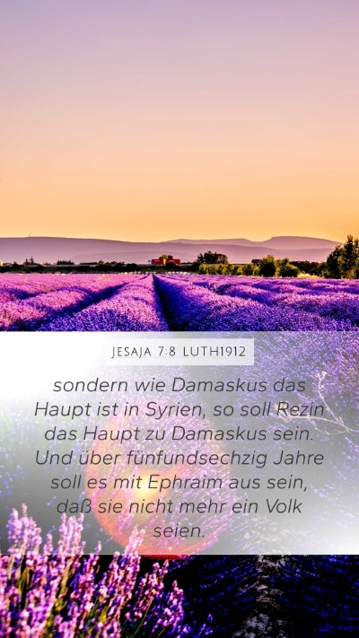 Jesaja 7:8 LUTH1912 Bible Verse Image