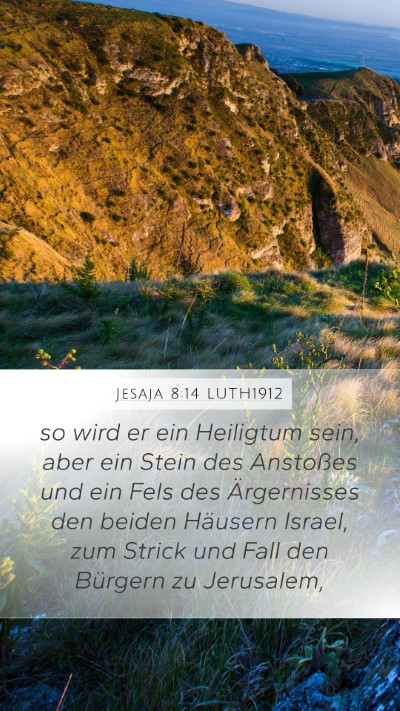 Jesaja 8:14 LUTH1912 Bible Verse Image