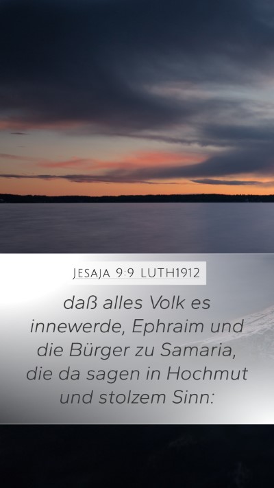 Jesaja 9:9 LUTH1912 Bible Verse Image