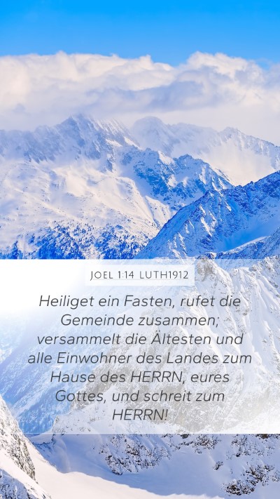 Joel 1:14 LUTH1912 Bible Verse Image