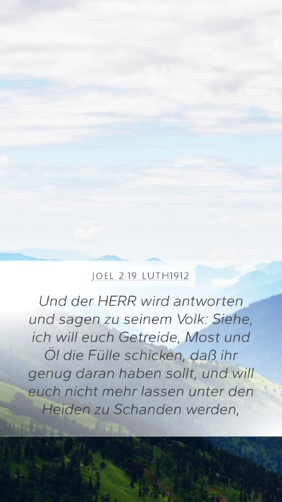 Joel 2:19 LUTH1912 Bible Verse Image