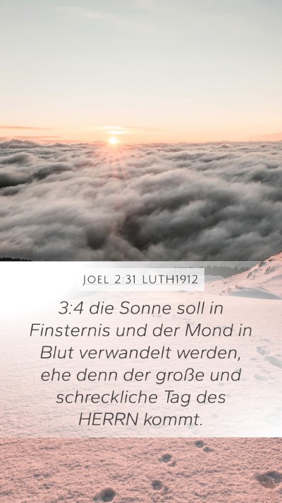 Joel 2:31 LUTH1912 Bible Verse Image