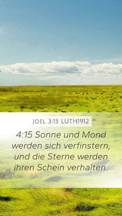 Joel 3:15 LUTH1912 Bible Verse Image
