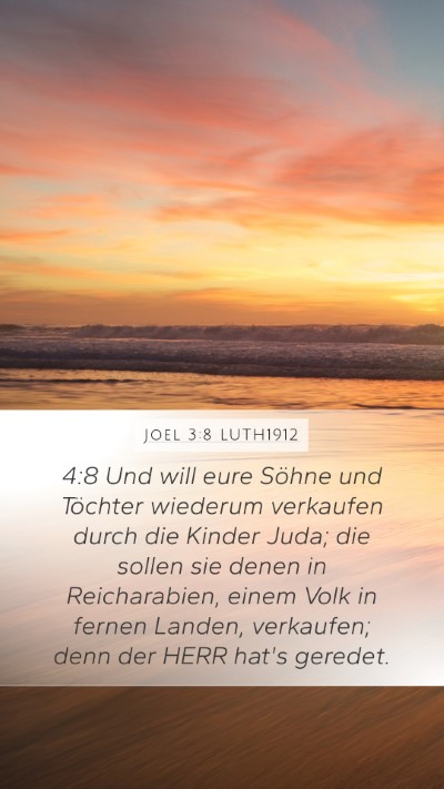Joel 3:8 LUTH1912 Bible Verse Image
