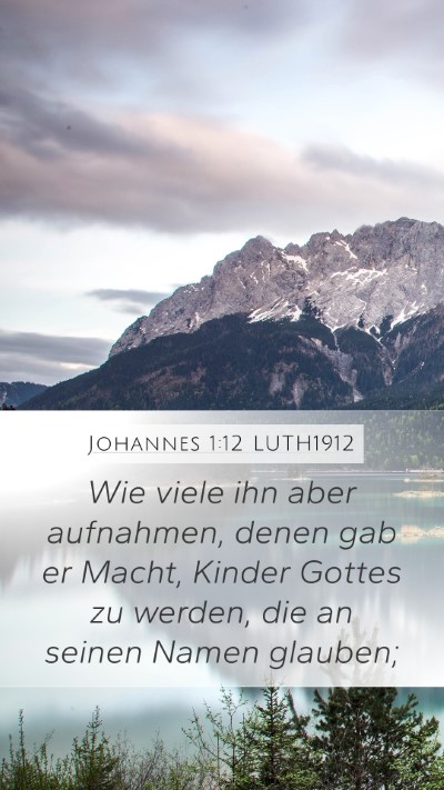 Johannes 1:12 LUTH1912 Bible Verse Image