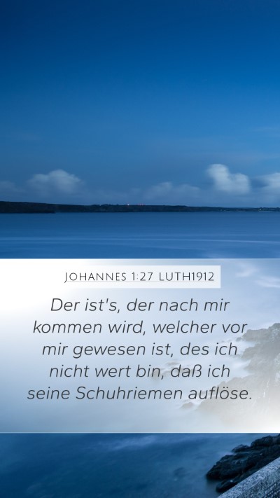 Johannes 1:27 LUTH1912 Bible Verse Image