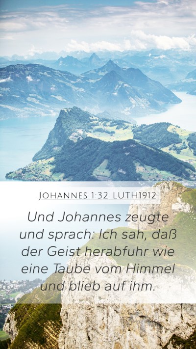Johannes 1:32 LUTH1912 Bible Verse Image