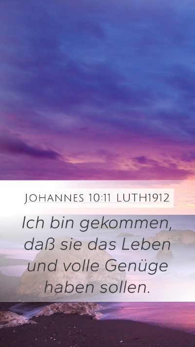 Johannes 10:11 LUTH1912 Bible Verse Image