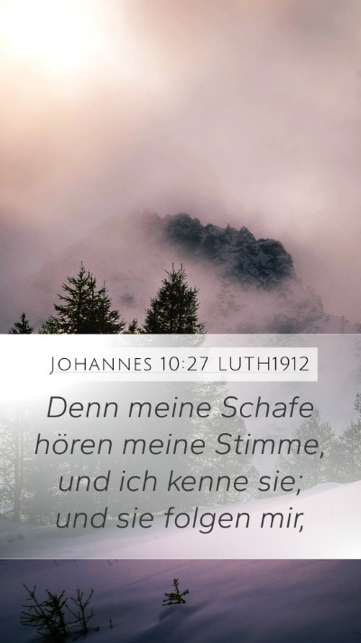Johannes 10:27 LUTH1912 Bible Verse Image