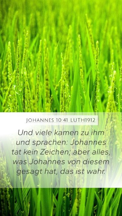 Johannes 10:41 LUTH1912 Bible Verse Image