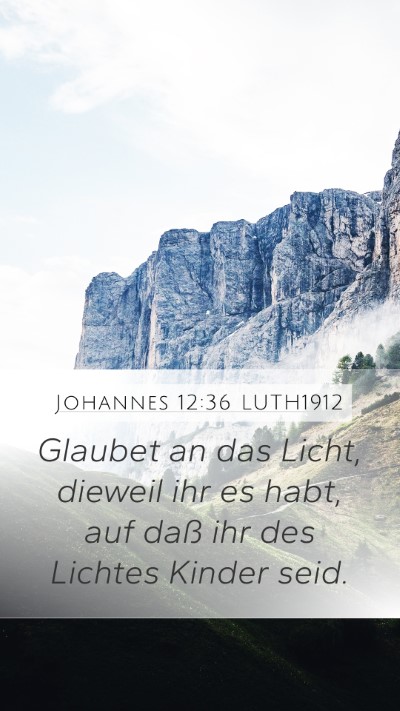 Johannes 12:36 LUTH1912 Bible Verse Image