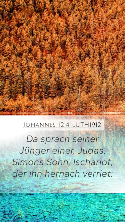 Johannes 12:4 LUTH1912 Bible Verse Image
