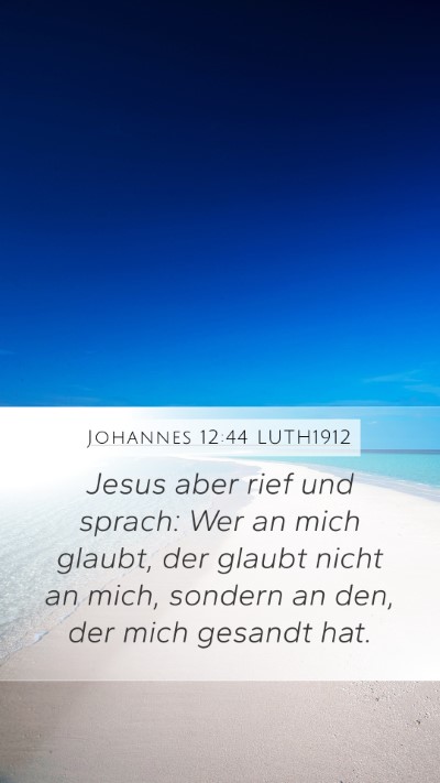 Johannes 12:44 LUTH1912 Bible Verse Image