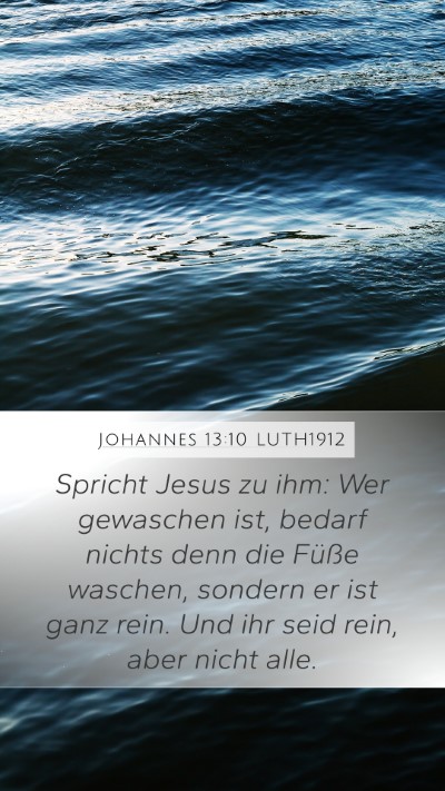 Johannes 13:10 LUTH1912 Bible Verse Image