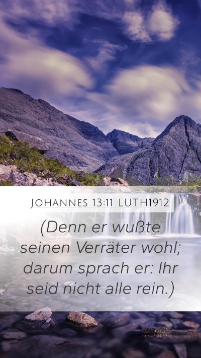 Johannes 13:11 LUTH1912 Mobile Phone Wallpaper - (Denn er wußte seinen Verräter wohl; darum - Mobile Bible Verse Wallpaper