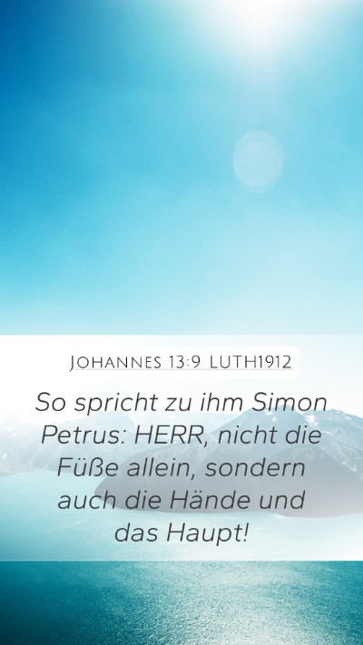 Johannes 13:9 LUTH1912 Mobile Phone Wallpaper - So spricht zu ihm Simon Petrus: HERR, nicht die - Mobile Bible Verse Wallpaper