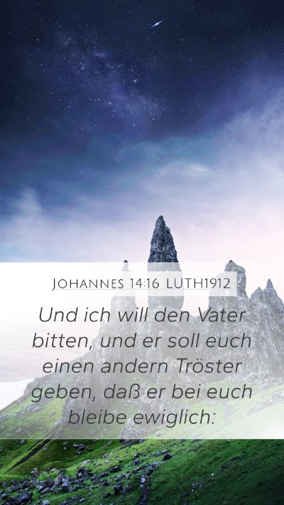Johannes 14:16 LUTH1912 Bible Verse Image