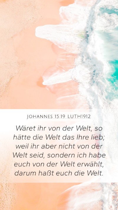 Johannes 15:19 LUTH1912 Bible Verse Image