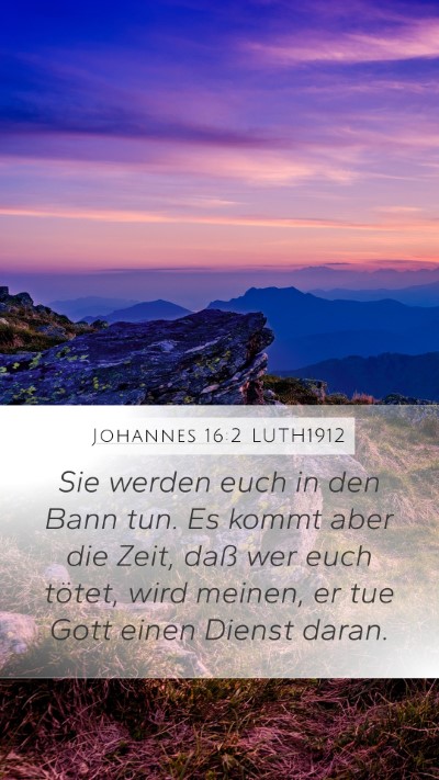 Johannes 16:2 LUTH1912 Bible Verse Image