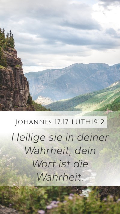 Johannes 17:17 LUTH1912 Bible Verse Image