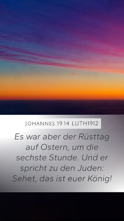 Johannes 19:14 LUTH1912 Bible Verse Image
