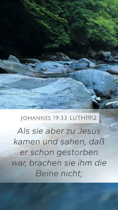 Johannes 19:33 LUTH1912 Mobile Phone Wallpaper - Als sie aber zu Jesus kamen und sahen, daß er - Mobile Bible Verse Wallpaper