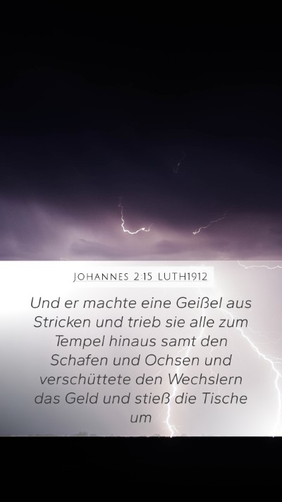 Johannes 2:15 LUTH1912 Mobile Phone Wallpaper - Und er machte eine Geißel aus Stricken und trieb - Mobile Bible Verse Wallpaper
