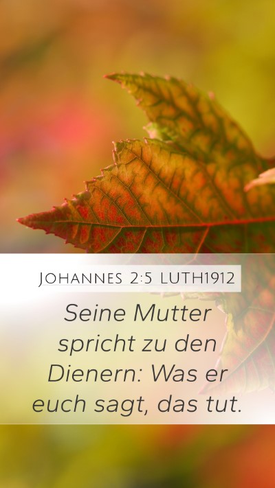 Johannes 2:5 LUTH1912 Bible Verse Image