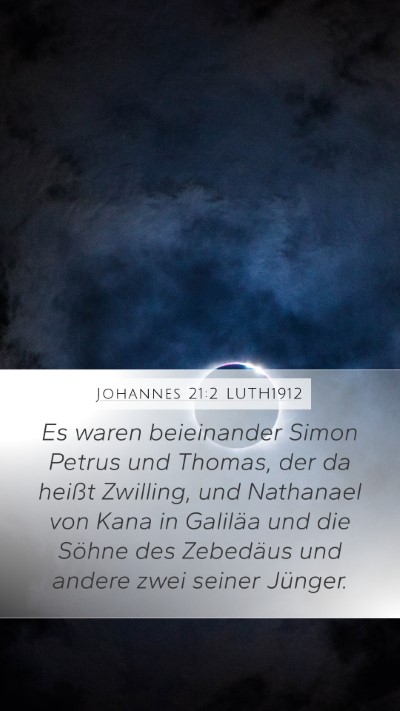 Johannes 21:2 LUTH1912 Bible Verse Image